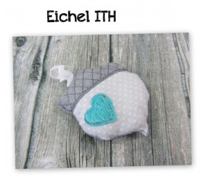 ITH Stickdatei - Figur Anhänger Eichel Nuss